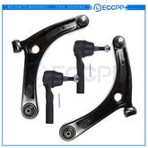 4pcs For 2007 2008-2014 Jeep Compass Front Lower Control Arms Outer Tie Rod Ends 6B93BC-57