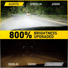 AUXITO H13 9008 LED Headlight Bulb High Low Beam 6500K Super White Brighter AUXITO