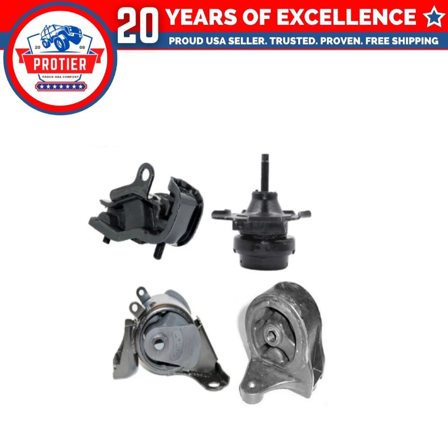 Engine Motor $ Trans Mount 4PCS Set Compatible for 01-05 Honda Civic/ Acura EL 6B93BC-57