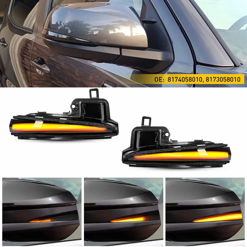 For Toyota Tacoma RAV4 Highlander Smoked Sequential LED Mirror Turn Signal Light 6B93BC-57