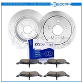 Rear Ceramic Brake Pads And Rotors For Chrysler Voyager 2007 Dodge Grand Caravan 6B93BC-57
