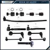 10x Front & Outer Tie Rod Ends Sway Bars Ball Joint For 2007-2017 Jeep WRANGLER 6B93BC-57
