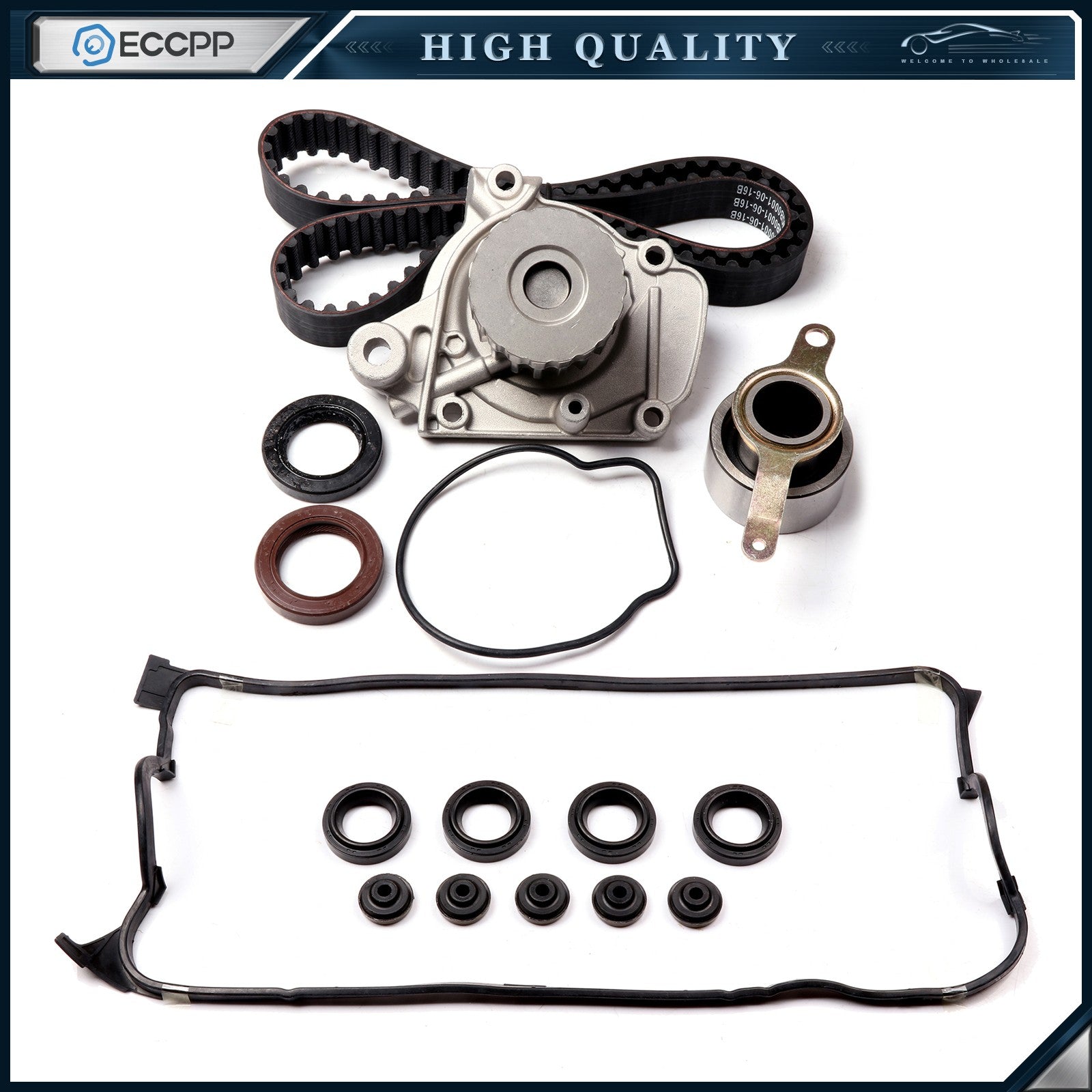 Timing Belt Water Pump Kit For 96-00 Honda Civic 1.6L SOHC D16Y5 D16Y7 D16Y8 6B93BC-57