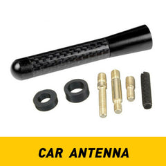AUXITO BLACK CARBON FIBER SHORT BILLET ALUMINUM 3" INCH ROOF ANTENNA UNIVERSAL 6B93BC-57