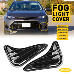 Fog Light Cover For 2017-2019 Toyota Corolla LE XLE CE Left Right Gloss Black 6B93BC-57