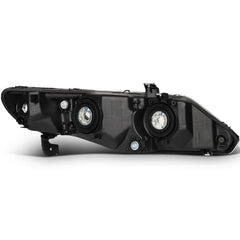 ECCPP Headlights Assembly For Honda Civic 1.8L 2.0L 2006-2011 Pair Kit Black 6B93BC-57