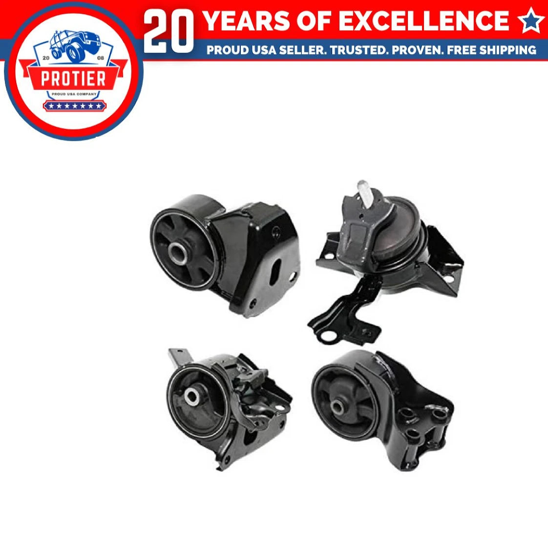 Motor & Trans Mount 3PCS Set Fit 2003-2008 Hyundai Tiburon 2.7L for Auto Trans 6B93BC-57