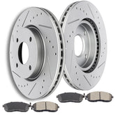 Front Disc Rotors + Ceramic Brake Pads for 2007 - 2012 Nissan Sentra Versa Cube 6B93BC-57