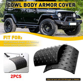 2x ABS Black Body Armor Side Cowl Cover Trim For Jeep Wrangler JK 2007-2018 EOA 6B93BC-57