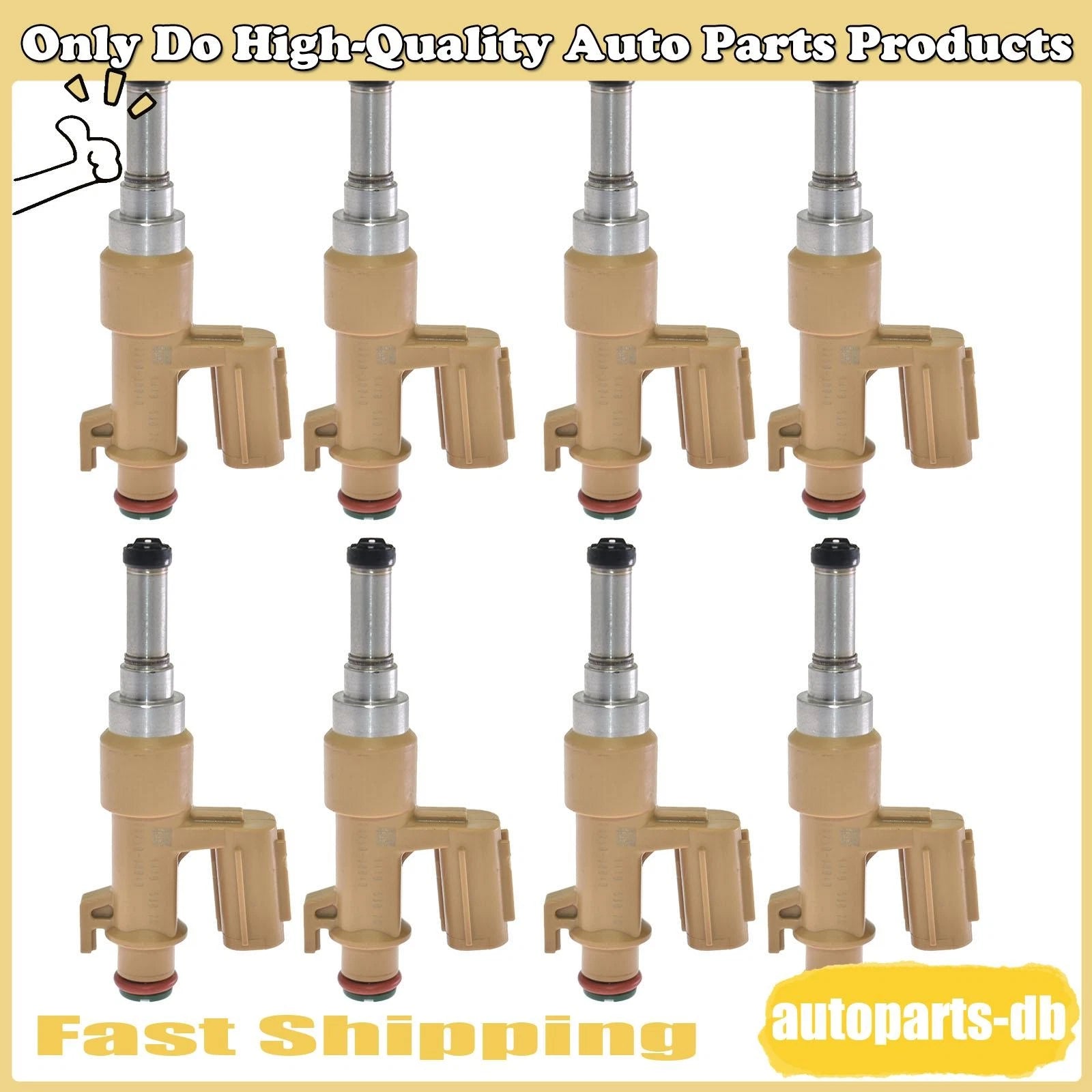 8x Fuel Injector for Toyota Tundra Sequoia Land Cruiser Lexus GX460 23250-38040 6B93BC-57
