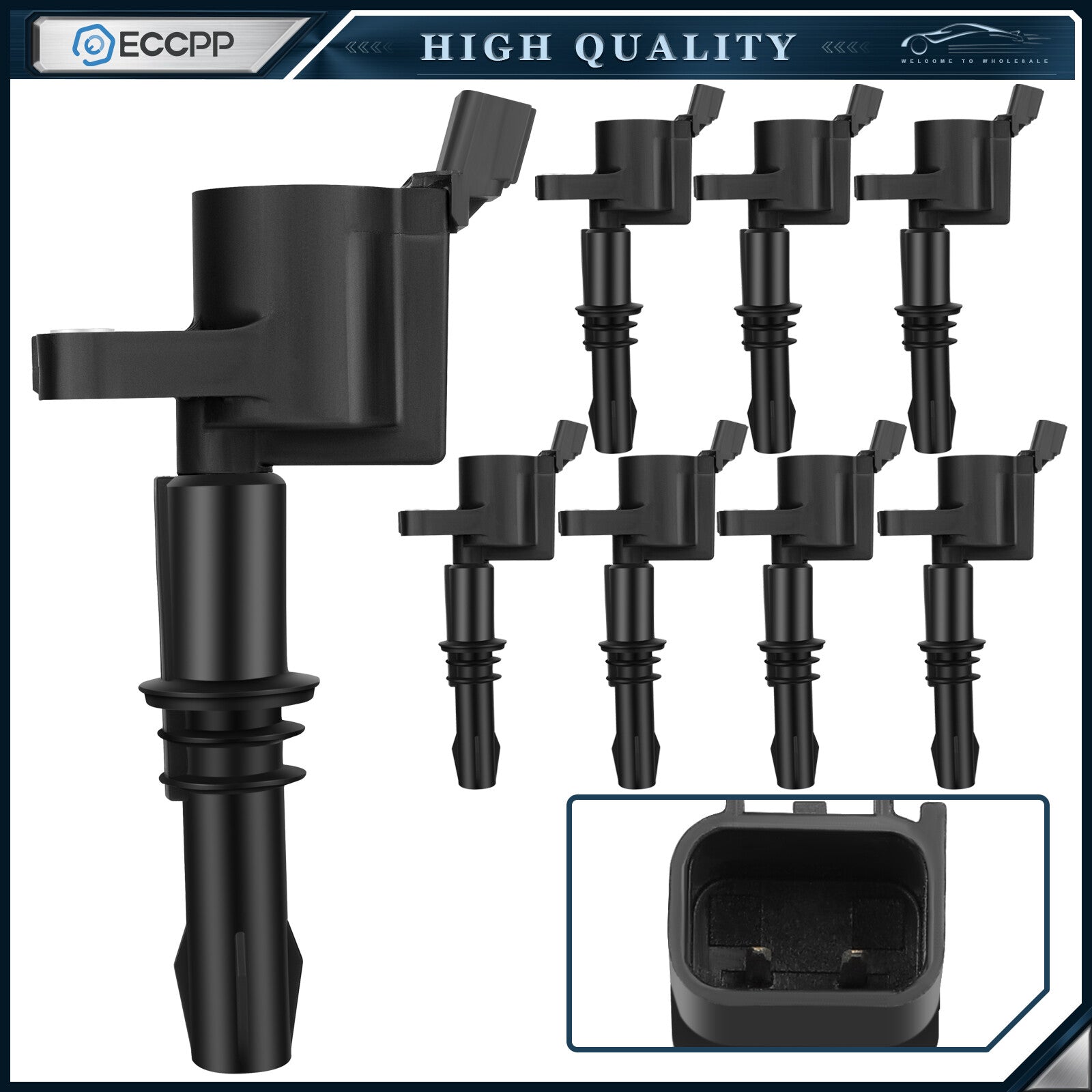 ECCPP 8 Ignition Coils For 5.4L V8 Ford F-150 Expedition 2005 2006 2007 2008 ECCPP