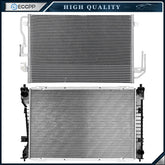Aluminum Radiator & Condenser Cooling Kit For 08 Ford Escape Mazda Tribute 6B93BC-57