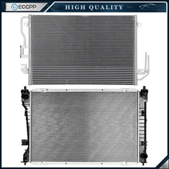 Aluminum Radiator & Condenser Cooling Kit For 08 Ford Escape Mazda Tribute 6B93BC-57