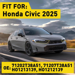 Front Upper Bumper Grille Molding Trim Black Left Right For Honda Civic 2025 EOA 6B93BC-57