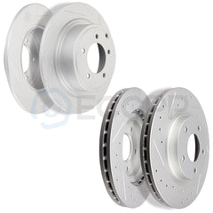 Front and Rear Discs Brake Rotors For 2008-2014 Dodge Avenger Drilled Slotted 6B93BC-57