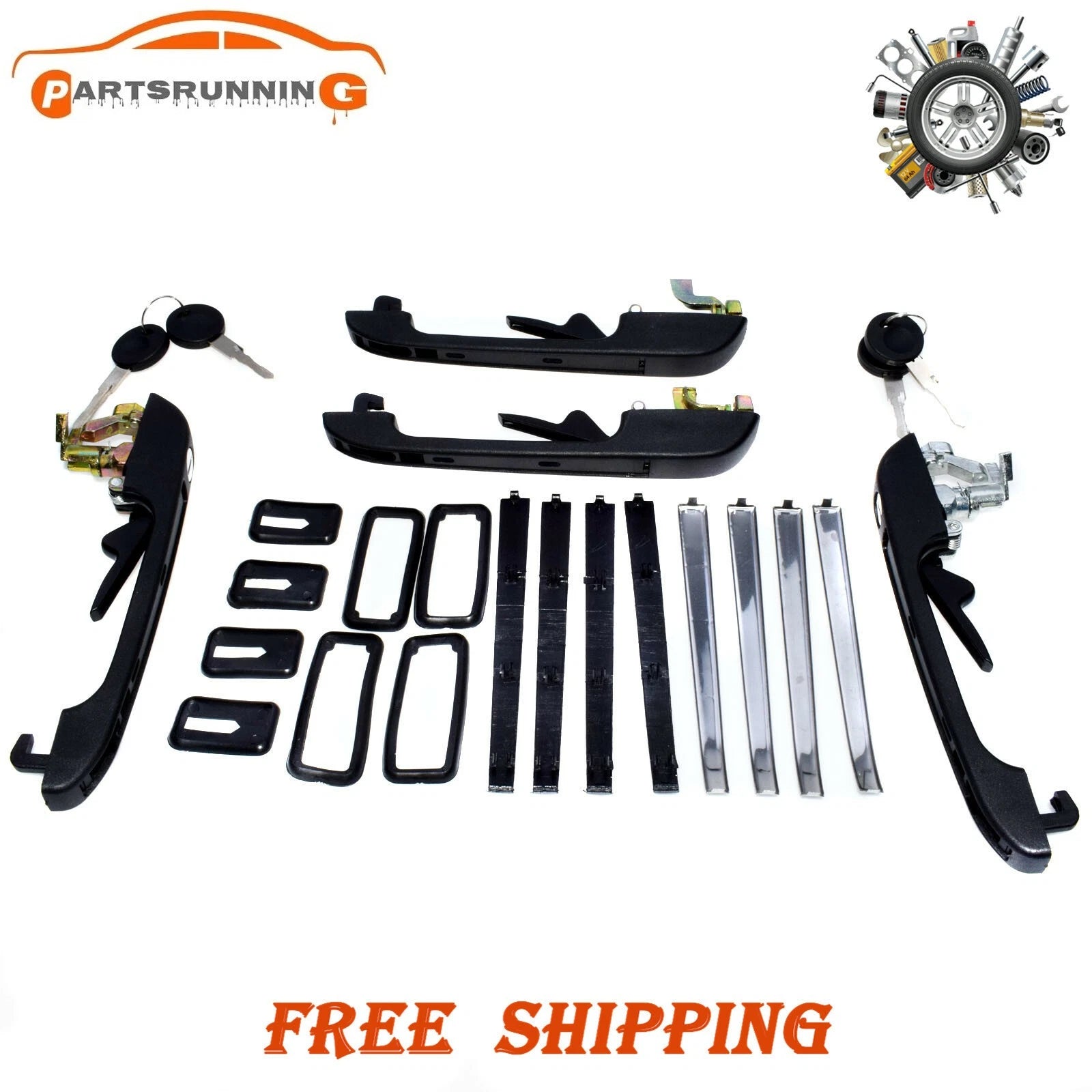 Exterior Door Handle SET For 1985-1992 Volkswagen Golf 1980-1983 Rabbit Pickup 6B93BC-57