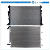 Aluminum Radiator & AC Condenser Cooling Kit For 2014-2018 Jeep Cherokee 6B93BC-57