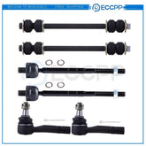 6pcs Fits 1998-2000 2001 Ford Explorer Inner Outer Tie Rods Sway Bar Links Kit 6B93BC-57