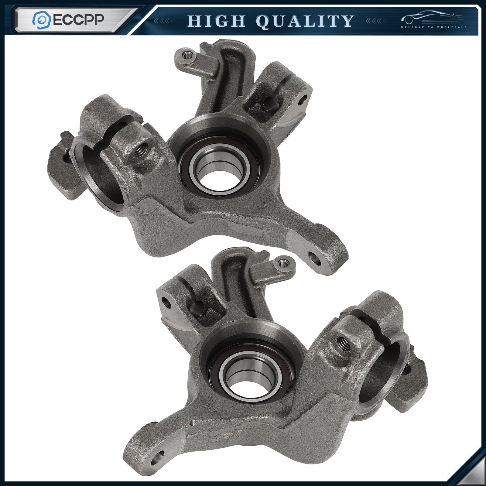 2 Pcs Front Driver and Passenger Side Steering Knuckles For 2000-2004 Ford Focus 6B93BC-57