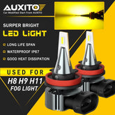 AUXITO H8 H11 LED Fog Light DRL Driving Bulb 4000LM Yellow Super Bright I9 EOA AUXITO