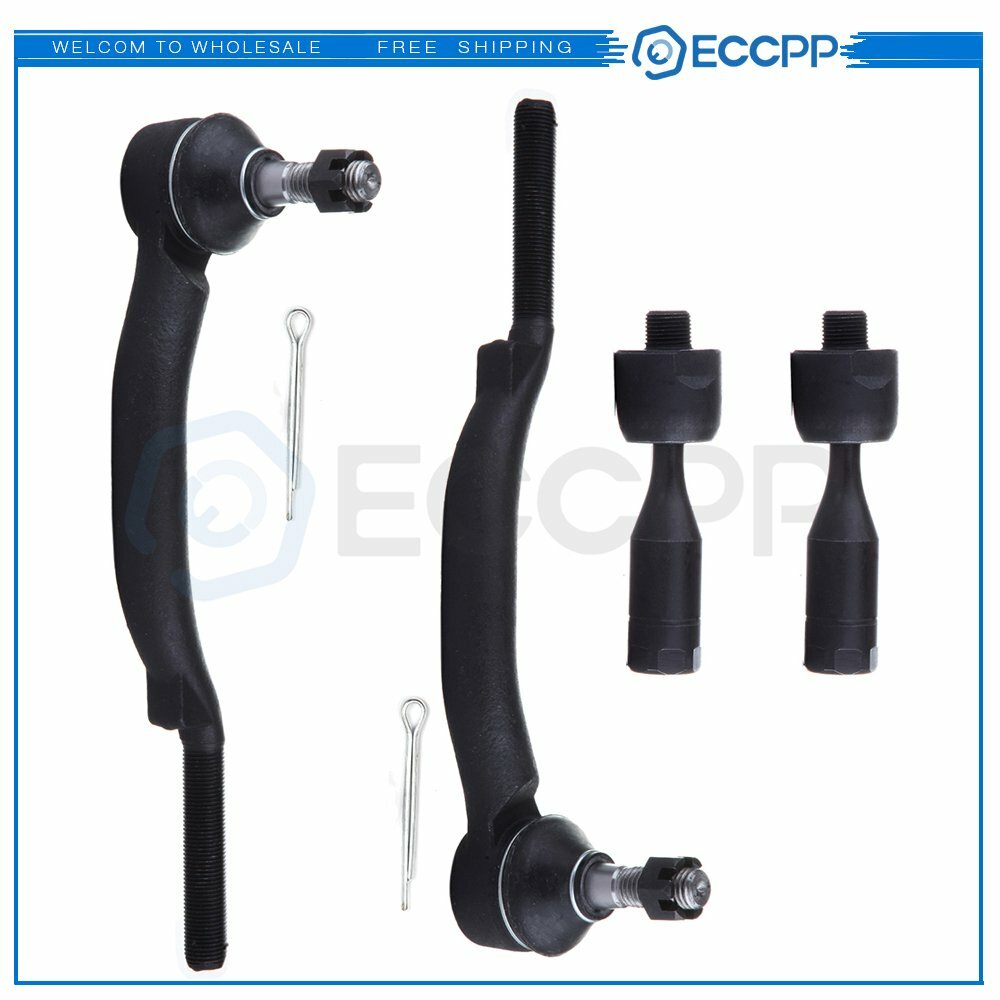 For Chevy Trailblazer & GMC Envoy 4PCS Front Inner Outer Tie Rod End Links Kit 6B93BC-57