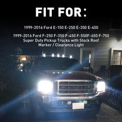 For Ford F250 F350 Duty Super Smoked Cab Roof Marker Running Light Covers Lens 6B93BC-57