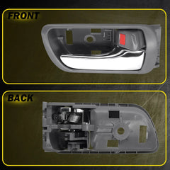 Door Handle Inside Gray Chrome Left Right Pair Set for 2002-2006 Toyota Camry EA 6B93BC-57