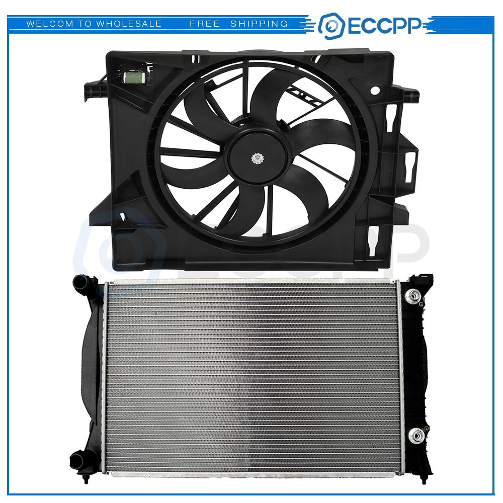 Electric Radiator Cooling Fan Kit For 2012 2013 2014 2015 Ram C/V 6B93BC-57