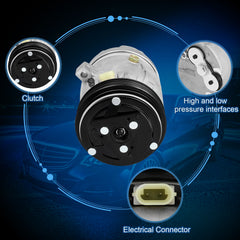 A/C AC Compressor For 94-95 Buick Skylark Chevrolet Cavalier Pontiac Grand Am 6B93BC-57