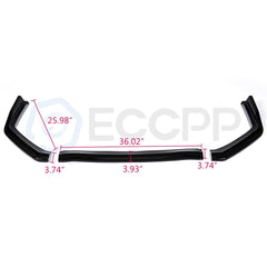For 15-20 Subaru Impreza WRX STI Front Bumper Lip Splitter Chin Spoiler 3PC 6B93BC-57