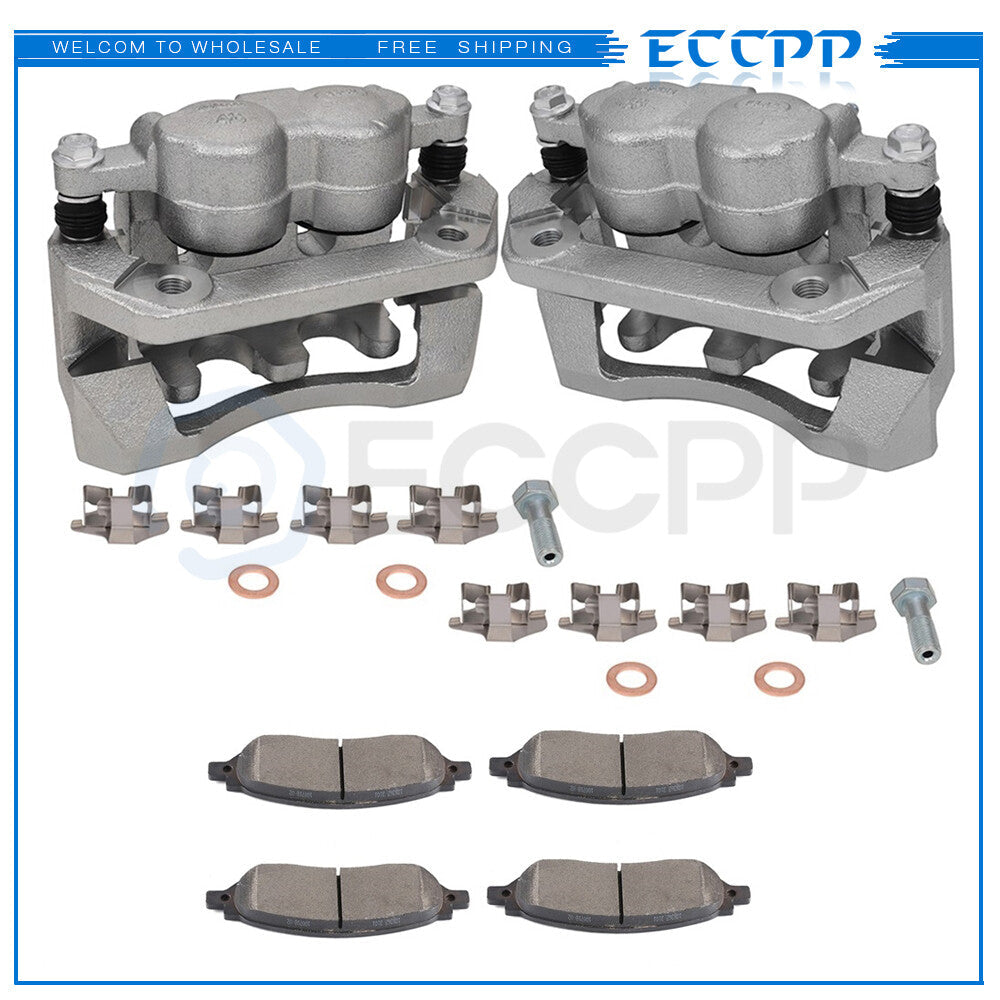 Rear Brake Calipers Brake Pads Set 6Pcs Set For 2008 Ford F-350 Super Duty KOEEP