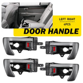 4pcs Interior Door Handle For 2007 Hyundai 2008-2012 Santa Fe Silver Plastic EOA 6B93BC-57