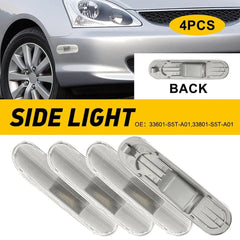 4X For 2002-2005 Honda Civic Si EP3 3Door LED Side Marker Light Waterproof EOA 6B93BC-57