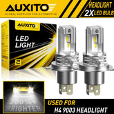 AUXITO H4 9003 Super White 20000LM Kit LED Headlight Bulbs High Low Beam 6500K A AUXITO