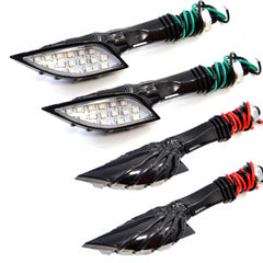 4X Skull LED Turn Signal Lights For Harley Sportster 883 1200 48 XL1200N XL1200C