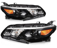 ECCPP Headlights Assembly For Chevrolet Malibu 2016-2018 Pair Kit Black Amber 6B93BC-57