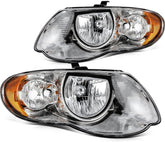 ECCPP Headlights For Chrysler Town & Country 3.3L 3.8L 2005-2007 Pair Chrome 6B93BC-57