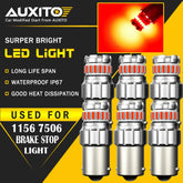 6X AUXITO 7506 1156 Error Free LED Brake Stop Light Lamp Bulb Red For BMW 2F EOA AUXITO