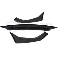 3x Front Lip Splitters For 19-20 Honda Civic 10th Gen Glossy Black 6B93BC-57