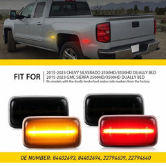 For 2015-2023 Chevy Silverado 2500HD/3500HD Fender Marker Dually Bed LED Light A 6B93BC-57