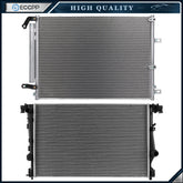 Aluminum Radiator & AC Condenser Cooling Kit For 2014-2017 2018 Jeep Cherokee 6B93BC-57