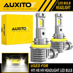 2X AUXITO H11 H8 LED Headlight Super Bright Kit White 24000LM HIGH/LOW BEAM EOA AUXITO