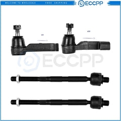 Front Steering Inner & Outer Tie Rod End Suspension For 2008-2012 Jeep Liberty 6B93BC-57