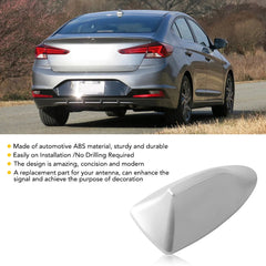 Universal Shark Fin Antenna Cover Car Trim Radio Signal AM/ FM Aerial Silver EOA 6B93BC-57