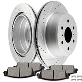 Rear Disc Rotors + Brake Pads for Chevy Tahoe Silverado Sierra Yukon XL 1500 6B93BC-57