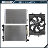 Electric Radiator Condenser Cooling Fan Kit For 2012-2013 Hyundai Accent 6B93BC-57