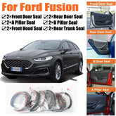 Door Rubber Seal Strips Weather Draft Wind Noise Reduction Kit For Ford Fusion