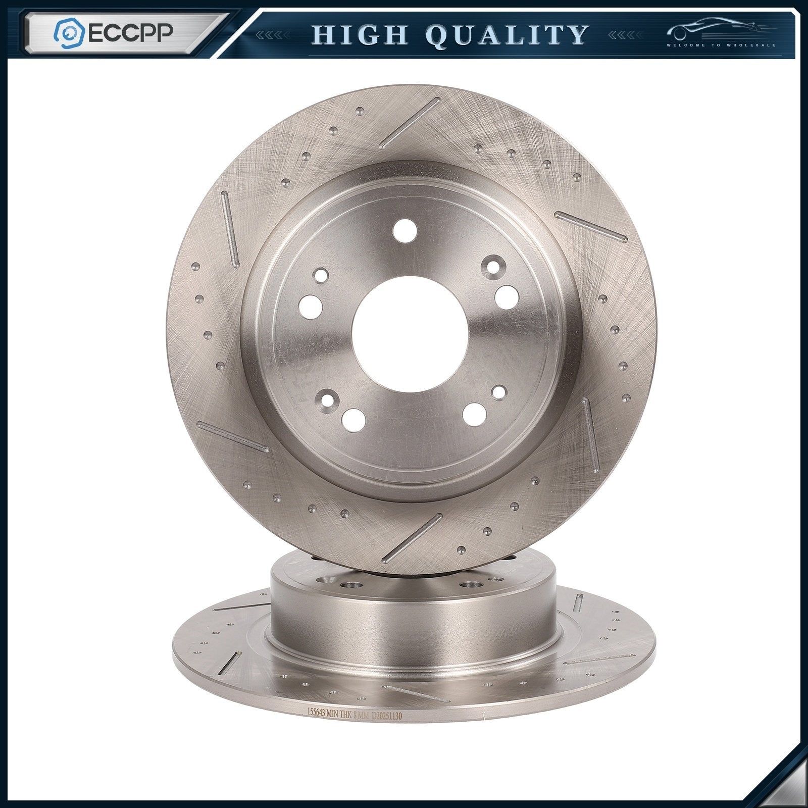 Rear Drilled Slotted Brake Rotors For ACURA ILX TSX 2005-2007 Honda Accord KOEEP
