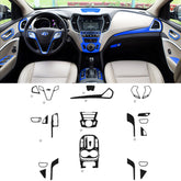 Interior Center Console Carbon Fiber Molding Sticker Decals For Hyundai Santa fe