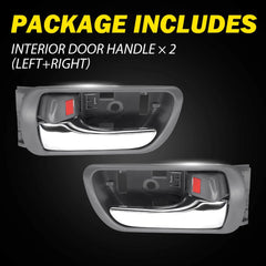 Door Handle Inside Gray Chrome Left Right Pair Set for 2002-2006 Toyota Camry EA 6B93BC-57